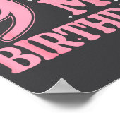 9th Birthday Girl Coquette Nk Bows 9 Year Old Birt Poster (Hoek)