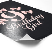 9th Birthday Girl Foto Afdruk (Hoek)