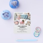 9th Birthday Photo Collage Invite Boy Girl gemengd Flyer (Enkel)