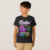 9th Birthday Shirt Girl Nine 9 Year Old Roller Ska (Voorkant volledig)