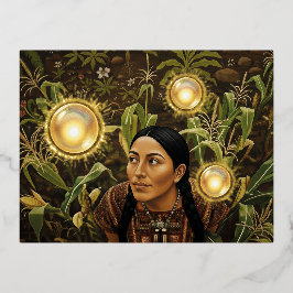 9th Century Light Orb - Folie Feestdagen Briefkaart