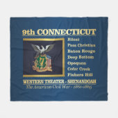 9th Connecticut Infantry (BH) Fleece Deken (Voorkant (Horizontaal))