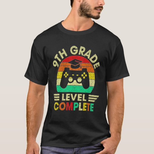 9th Grade Level Complete Gamer Class Of 2022 Gradu T-shirt (Voorkant)