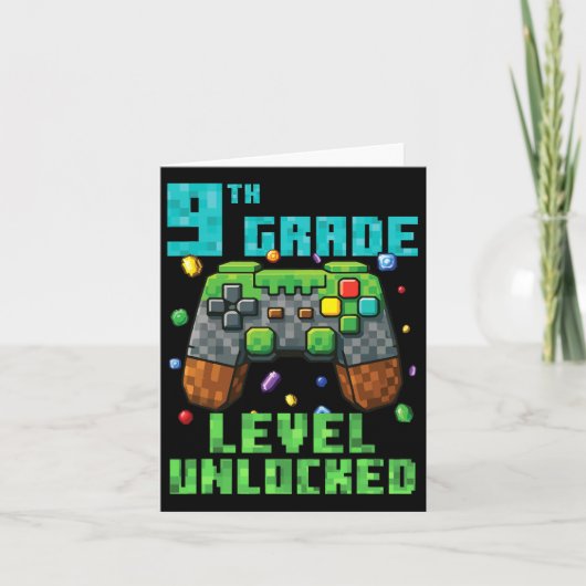9th Grade Level Unlocked Gamer Controller Back To Kaart (Voorkant)