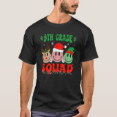 9th Grade Squad Retro Groovy Christmas Teacher Lif T-shirt (Voorkant)