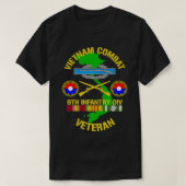 9th Infantry Division Vietnam Combat Veteran Prem T-shirt (Design voorkant)