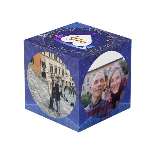 9th Wedding Anniversary Lapis 4 Photos Kubus (Achter hoekig)
