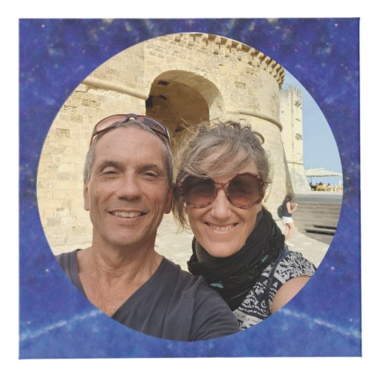 9th Wedding Anniversary Lapis 4 Photos Kubus (Voorkant)