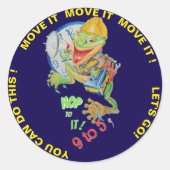 9to5 Motivator Frog Sticker  (Voorkant)