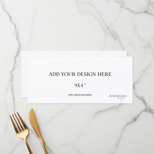 9x4" Zitkaart Kaart Koptekst afdrukken (Voorkant / Achterkant in situ)