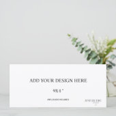 9x4" Zitkaart Kaart Koptekst afdrukken (Staand voorkant)