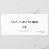 9x4" Zitkaart Kaart Koptekst afdrukken (Voorkant)