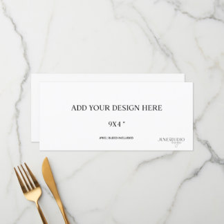 9x4" Zitkaart Kaart Koptekst afdrukken