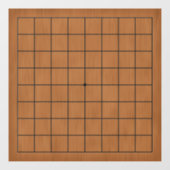 9x9 Goban Bruin Hout Achtergrond Decal (Vel)