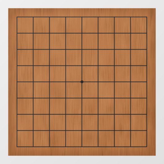 9x9 Goban Bruin Hout  Achtergrond Decal (Vel)