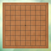 9x9 Goban Bruin Hout Achtergrond Decal (Vel 3)