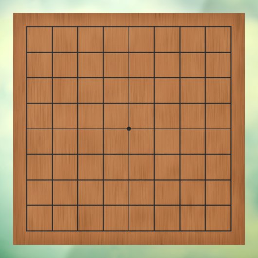 9x9 Goban Bruin Hout Achtergrond Decal (Vel 3)