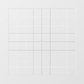 9x9 Goban geëtste witte lijnen transparante sticke Raamsticker (Vel)