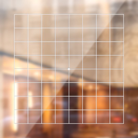 9x9 Goban geëtste witte lijnen transparante sticke Raamsticker (Vel 2)