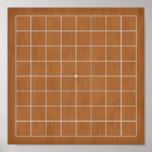 9x9 Goban met White Lines Gameboard of Decoupage Poster (Voorkant)