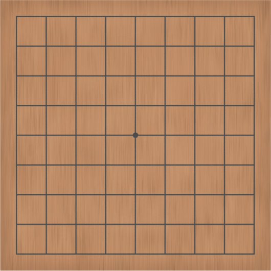 9x9 Goban voor Puzzels & Spellen  8 "x8" Sticker (Voorkant)