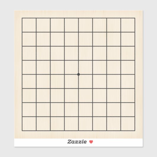 9x9 Goban voor Puzzels & Spellen 8 "x8" Sticker (Vel)