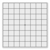 9x9 Goban voor Puzzels & Spellen Transparant 8 "x8 Sticker (Voorkant)