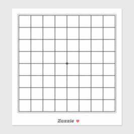 9x9 Goban voor Puzzels & Spellen Transparant 8 "x8 Sticker
