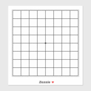 9x9 Goban voor Puzzels & Spellen Transparant 8 "x8 Sticker