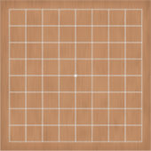 9x9 Goban with White Lines Customizable 8"x8" Sticker (Voorkant)