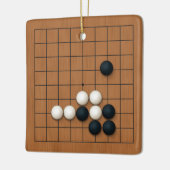 9x9 Igo Board met stenen gepersonaliseerd Keramisch Ornament (Links)