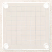 9x9 Miniatuur Goban Bruin Hout Textuur Glazen Onderzetter (Achterkant)