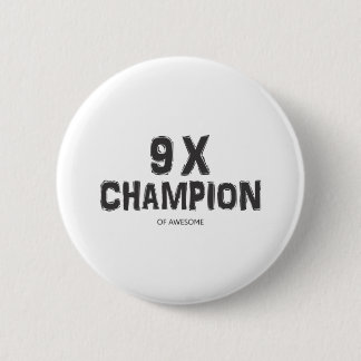 9X Geweldige kampioen Ronde Button 5,7 Cm