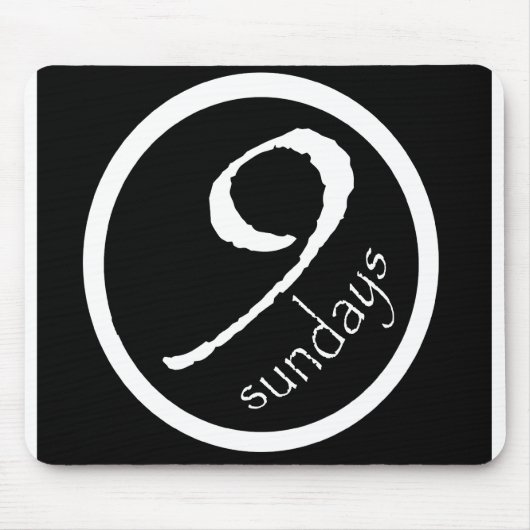 9zondag rond logo muismat (Voorkant)