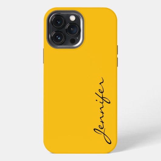 Aمبر kleur achtergrond iPhone hoesje (Achterkant)