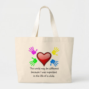 A0001. Ik maakte een verschil in het Life.Bag.1 Grote Tote Bag
