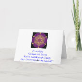 A001 Snowflake Mandala.Blue..Kaart 2 Feestdagen Kaart (Achterkant)