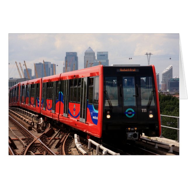A006_01: London DLR Train to Woolwich Poster (Voorkant Horizontaal)