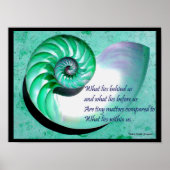 A01 Nautilus Shell-Poster met Inspirerend offerte Poster (Voorkant)