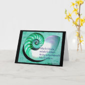 A04 Nautilus Shell Inspirerend Citaat Kaart 1 (Gele Bloem)