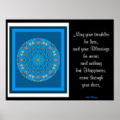 A05 Celtic Kaleidoscopic Mandala - Irish Blessing9 Poster (Voorkant)