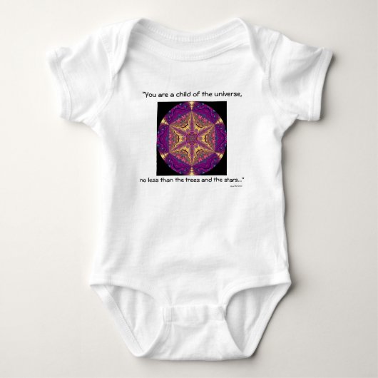 A05b Desiderata -"Kind van het universum Romper (Voorkant)