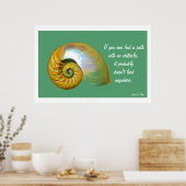 A06 Nautilus Shell Poster - Inspirerend Quote.3 (Keuken)