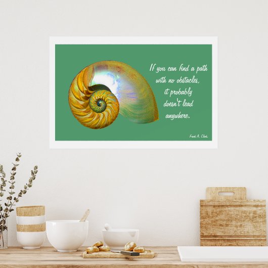 A06 Nautilus Shell Poster - Inspirerend Quote.3 (Keuken)