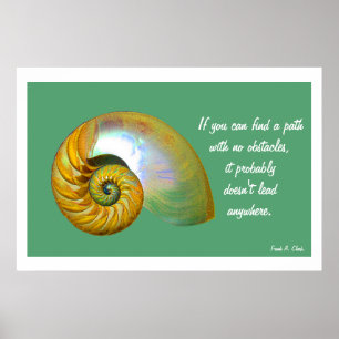 A06 Nautilus Shell Poster - Inspirerend Quote.3