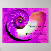 A07 Nautilus Shell Peace Inspiration Poster (Voorkant)