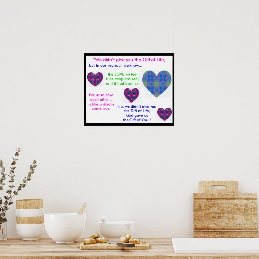 A07b Cadeaubon of Life Poster - Versie 1.Black Bor (Keuken)