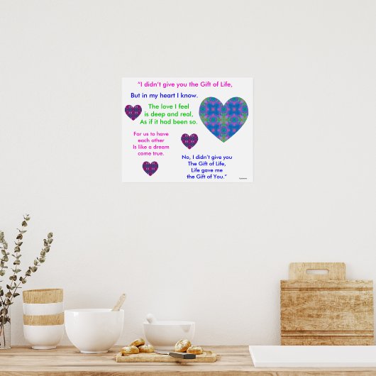 A07c Gift of Life Poster - Versie 2 (Keuken)