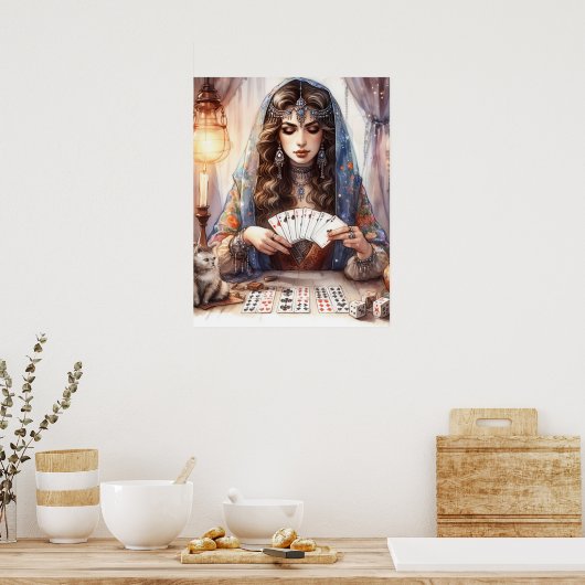 *~* A100 9 Psychische Boho zigeunervrouw Poster (Keuken)