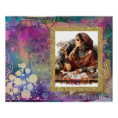*~* A100. Boho Gypsy Woman Psychische Kaart Reader Perfect Poster (Voorkant)